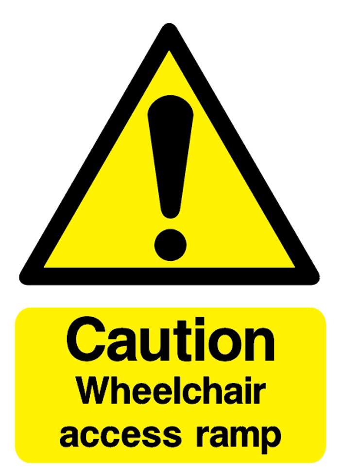 Caution Wheelchair Access Ramp