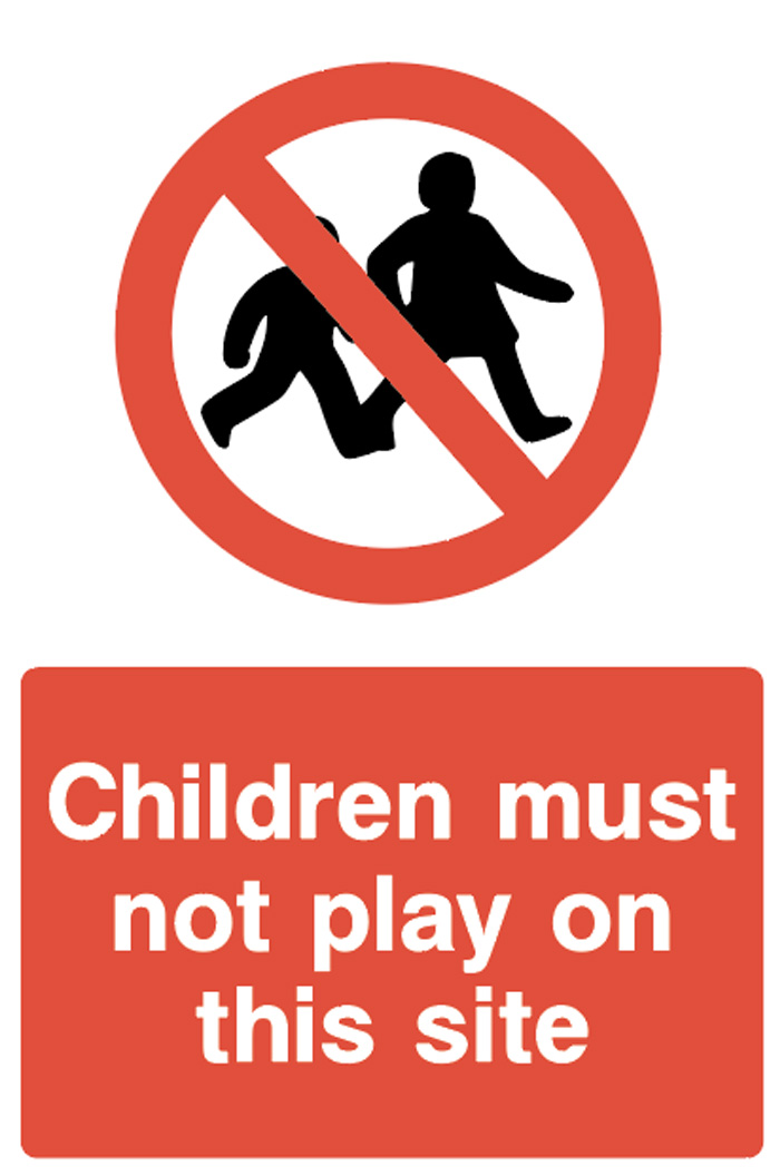 Children Must Not Play On This Site