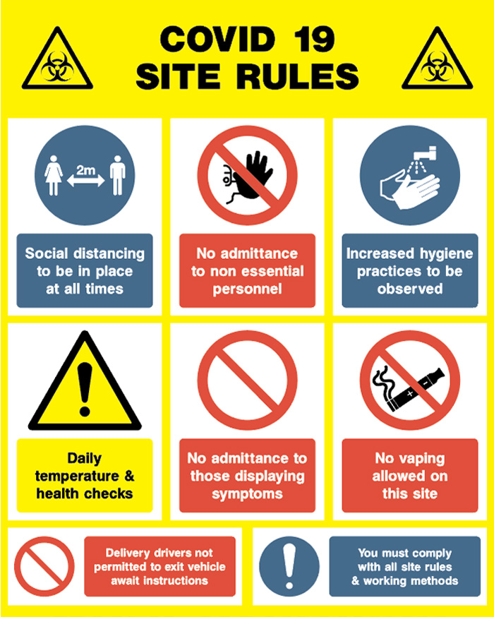 COVID 19 SITE RULES