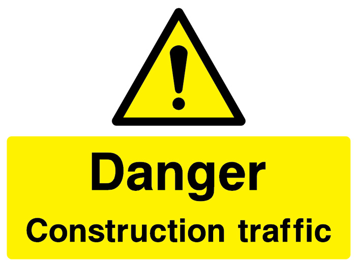 Danger - Construction Traffic