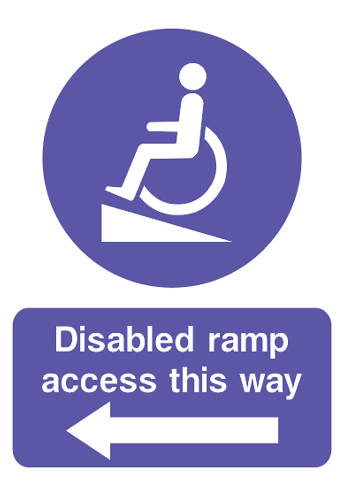 Disabled Ramp Access This Way - Left