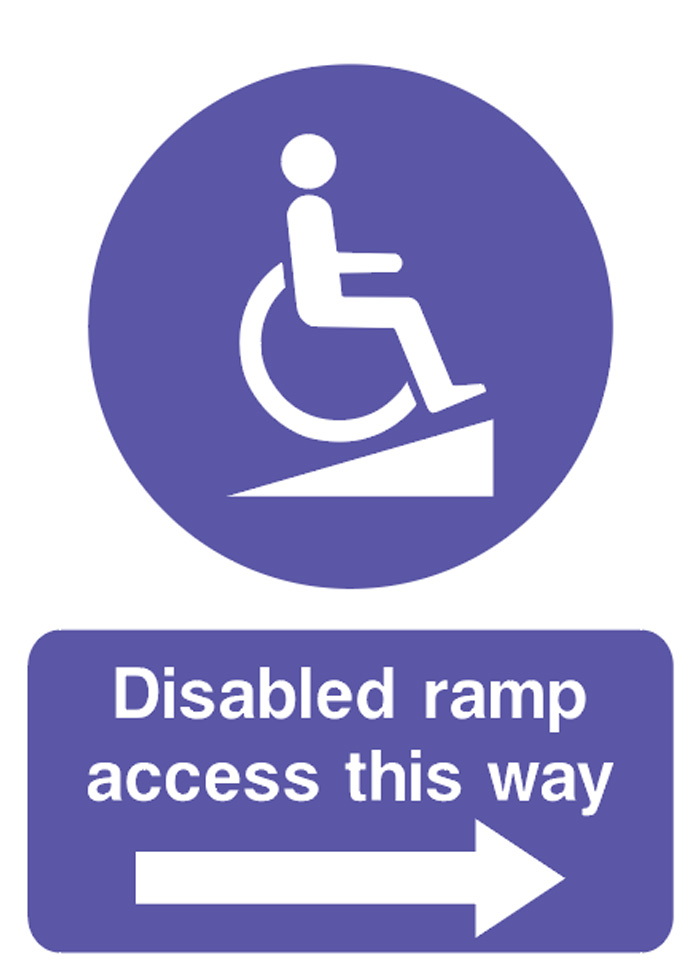 Disabled Ramp Access This Way - Right