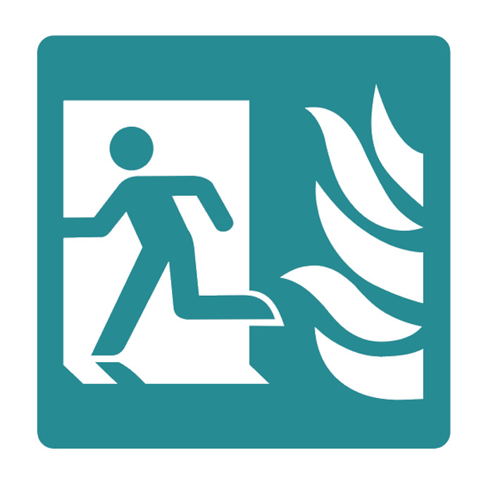 Emergency - Square - Fire Exit - Left