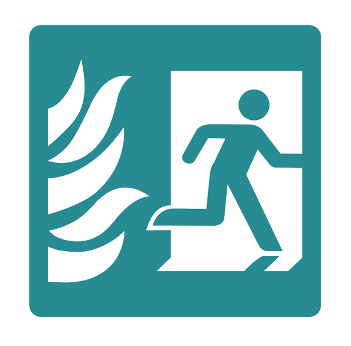 Emergency - Square - Fire Exit - Right