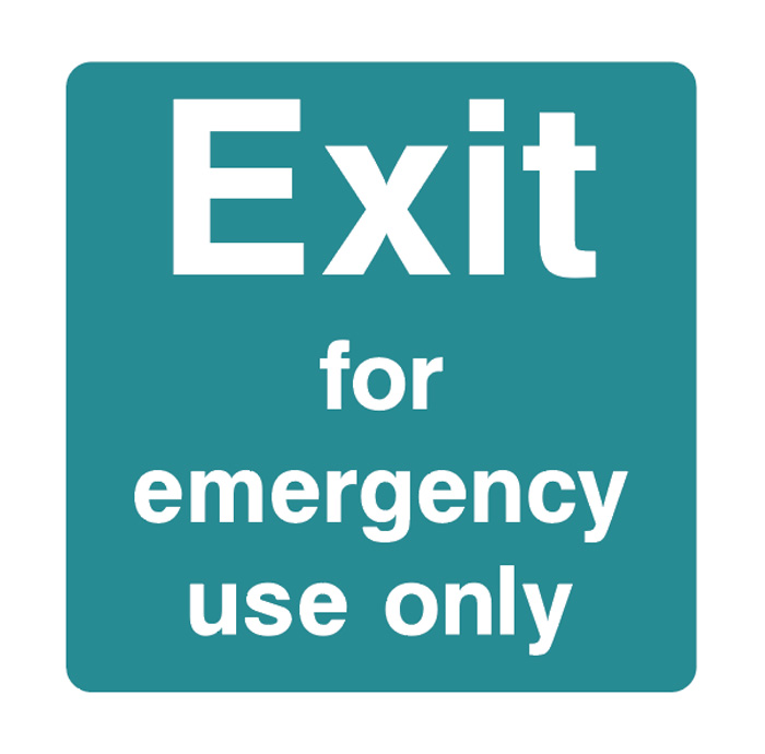 Emergency - Square - Exit - Emergency only