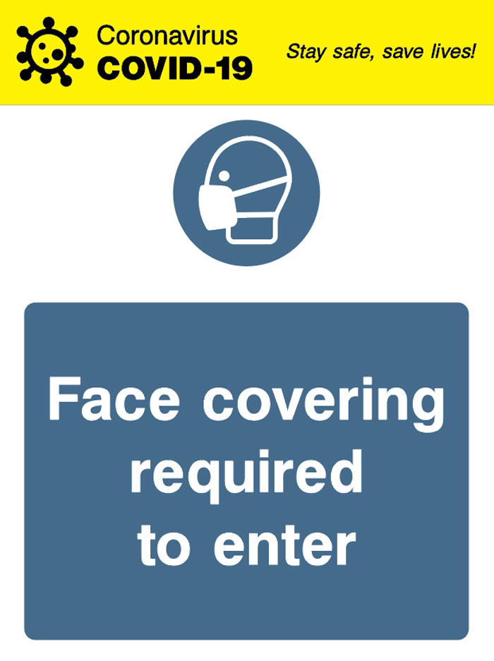 Face Covering Required To Enter - Covid 19