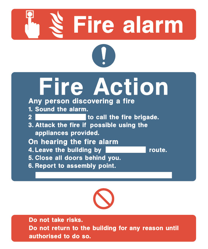 Fire Action Board - Fire Alarm Type B