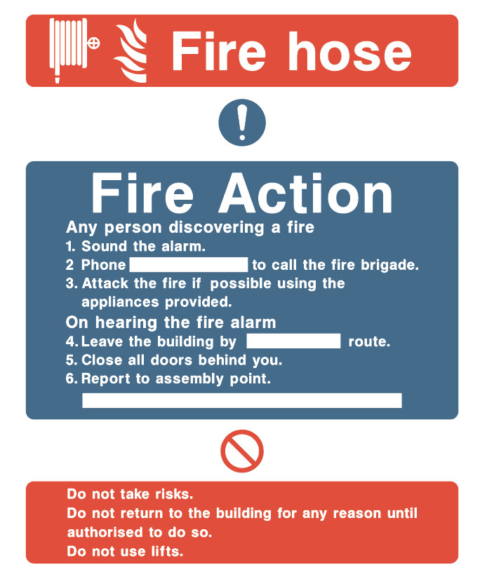 Fire Action Board - Fire Hose