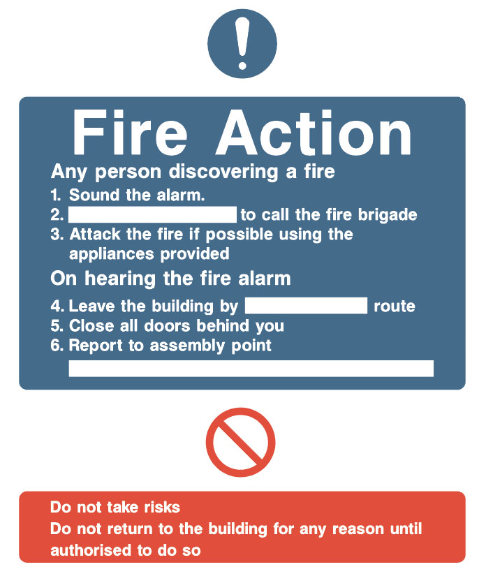 Fire Action Board - Type J