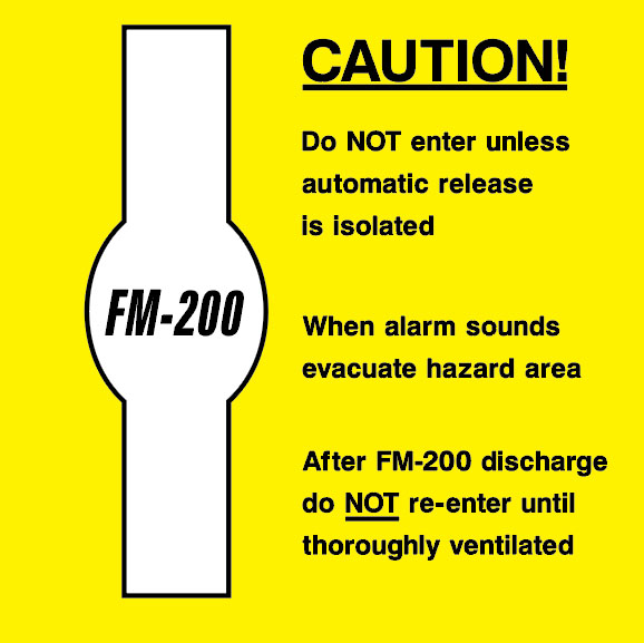 Fire Equipment - Caution FM-200