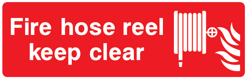 Fire Equipment - Fire Hose Reel Keep Clear