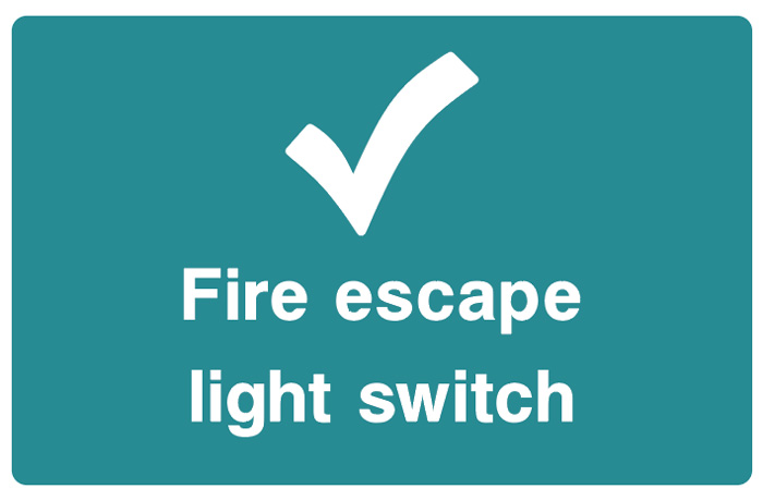 Fire Escape Light Switch