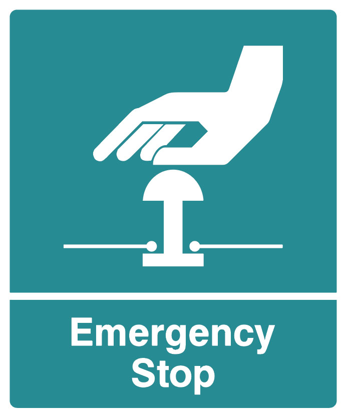 First Aid - Emergency Stop Green