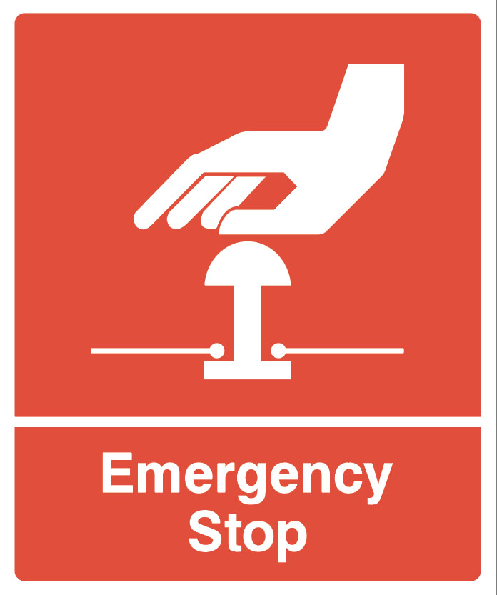 First Aid - Emergency Stop Red