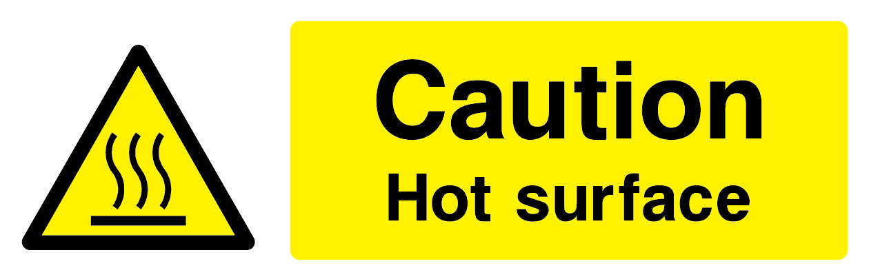 Food Processing & Hygiene - Caution Hot Surface