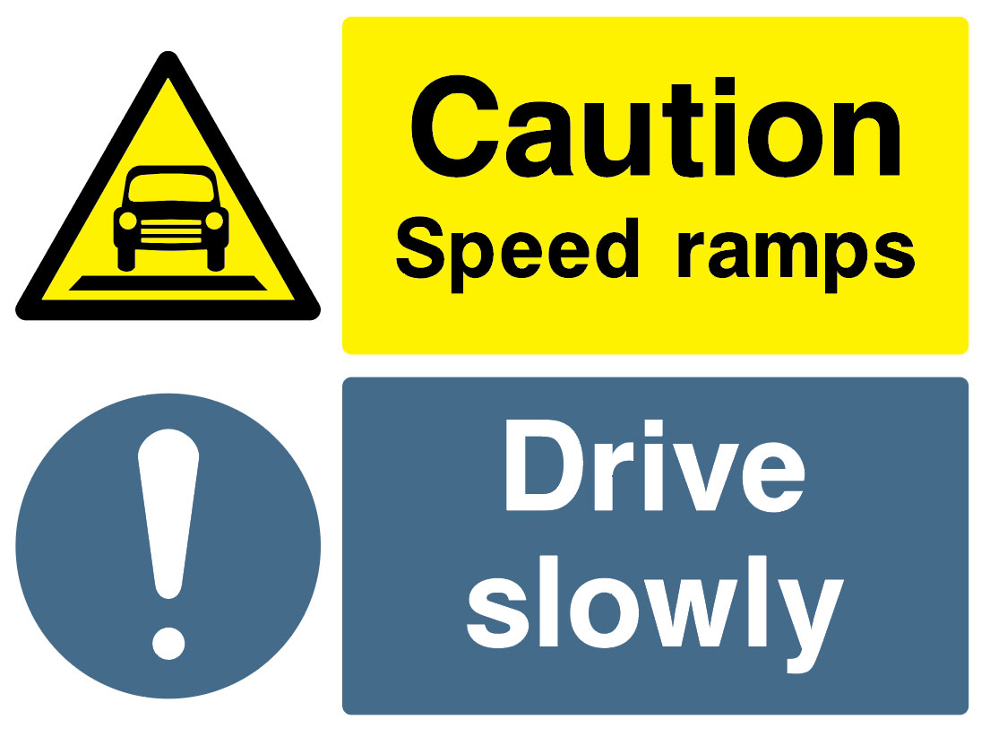 Garage Signs - Caution Speed Ramps