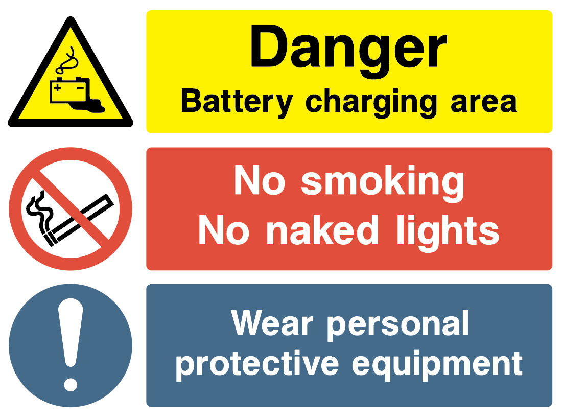 Garage Signs - Danger Battery Charging Area