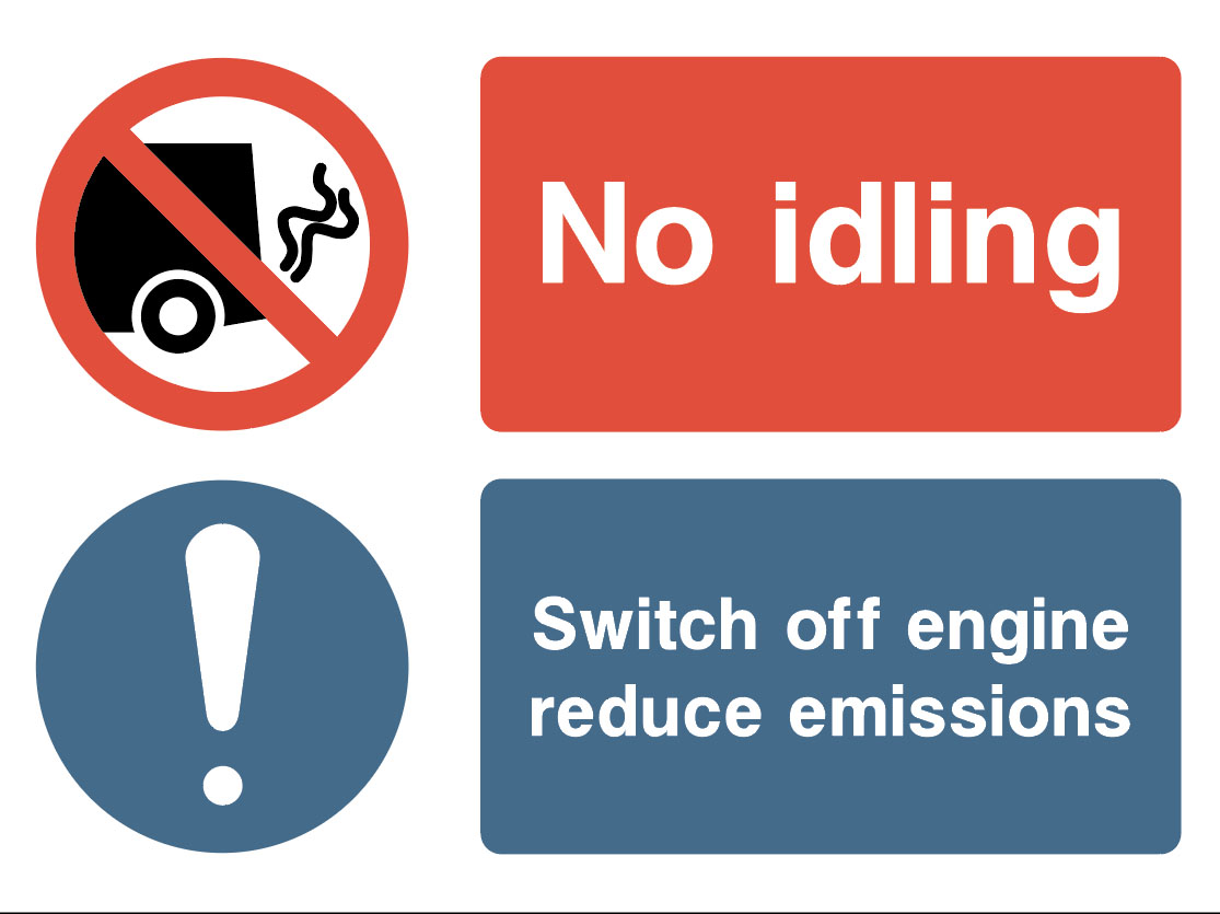 Garage Signs - No Idling