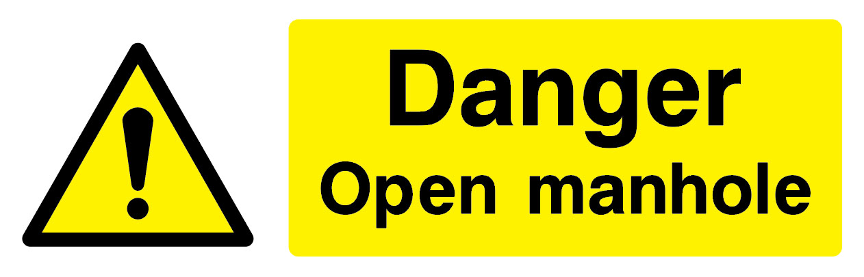 Garage Signs - Open Manhole