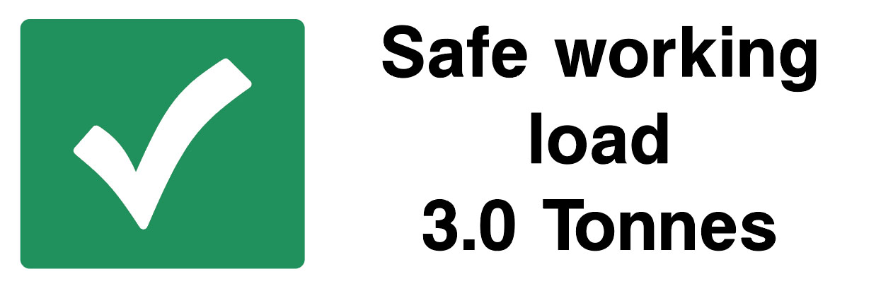 Garage Signs - Safe Working Load 3.0 Tonnes