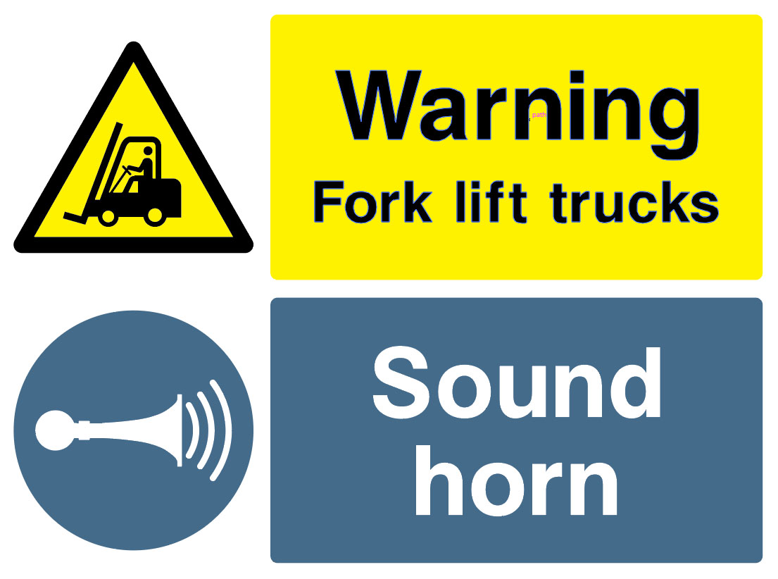 Garage Signs - Warning Fork Lift Trucks