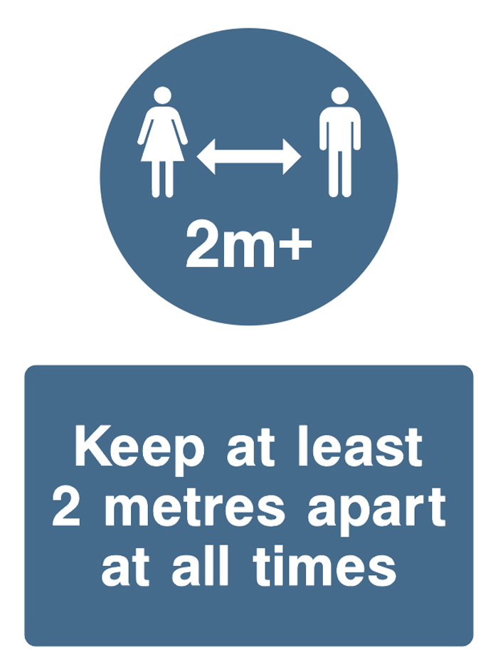 Keep At Least 2 Metre Apart At All Times