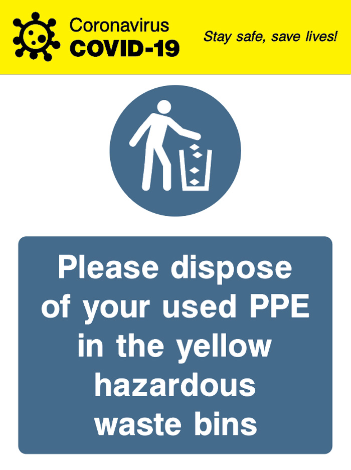 Please Dispose Of Your Used PPE - Covid 19