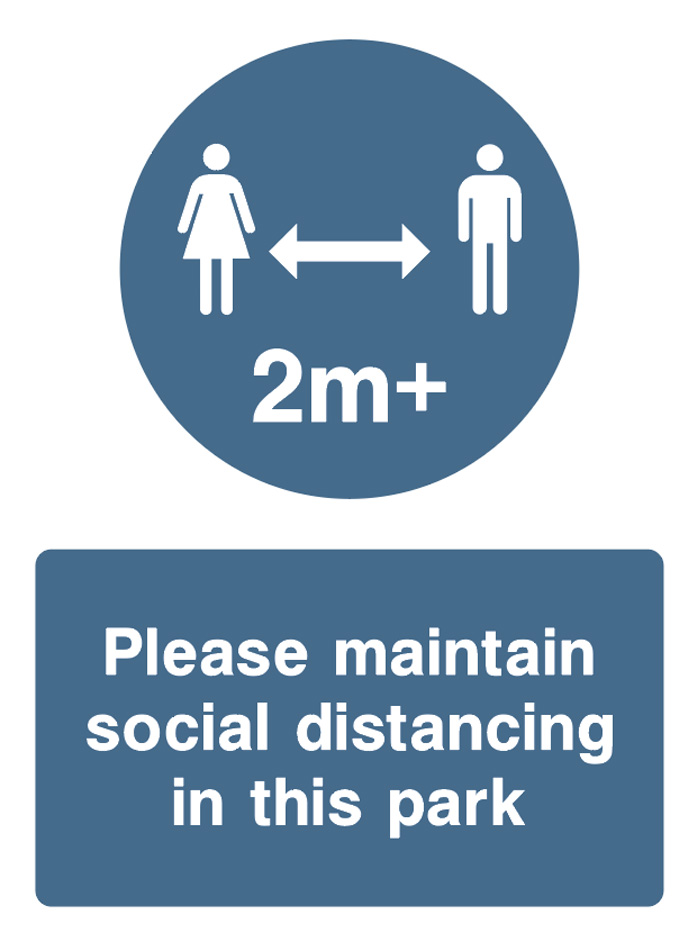 Please Maintain Social Distancing In The Park - 2m