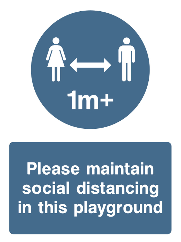 Please Maintain Social Distancing In This Playground - 1m