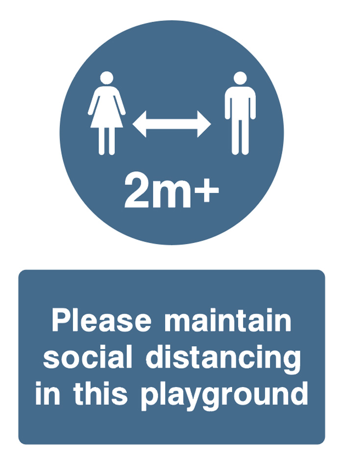 Please Maintain Social Distancing In This Playground - 2m