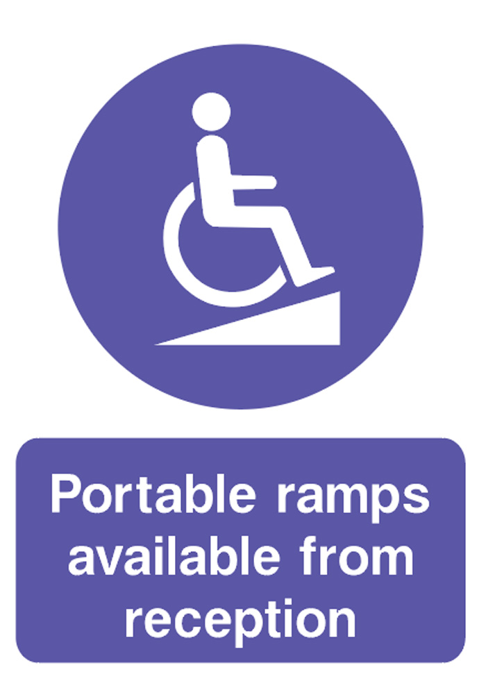 Portable Ramps Available From Reception