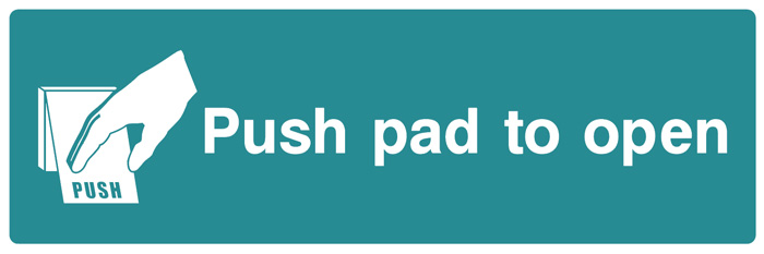 Push Pad To Open - (A)