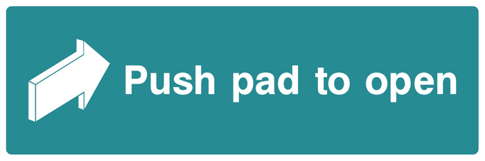 Push Pad To Open - (B)