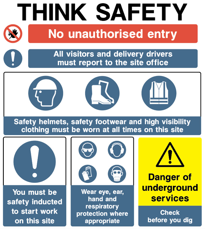 Site Safety Board - Type G - Think Safety