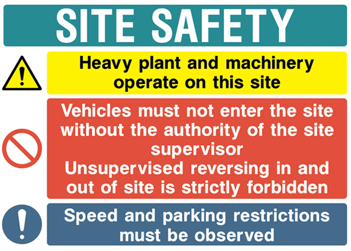 Site Safety Board - Type I - Heavy Plant and Machinery