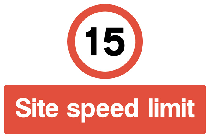 Site Speed Limit - 15 mph