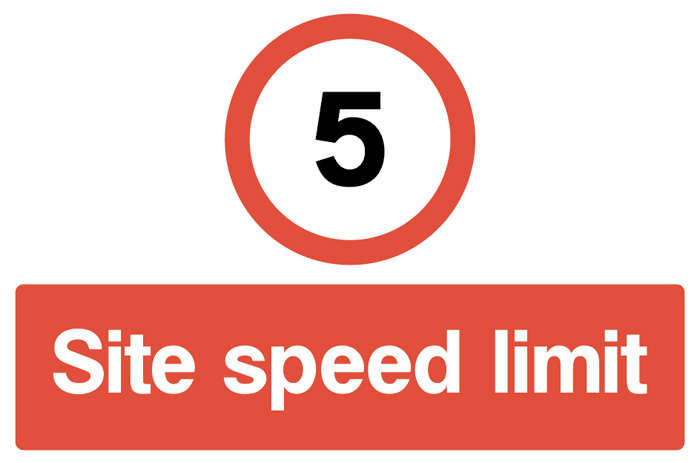 Site Speed Limit - 5 mph