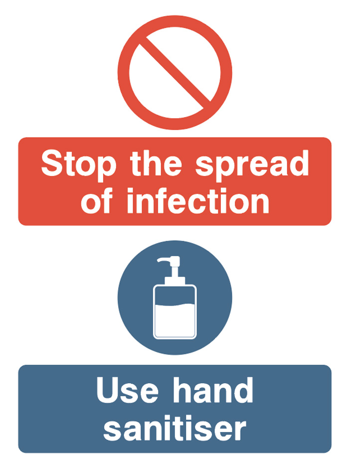 Stop The Spread Of Infection - Use Hand Sanitiser