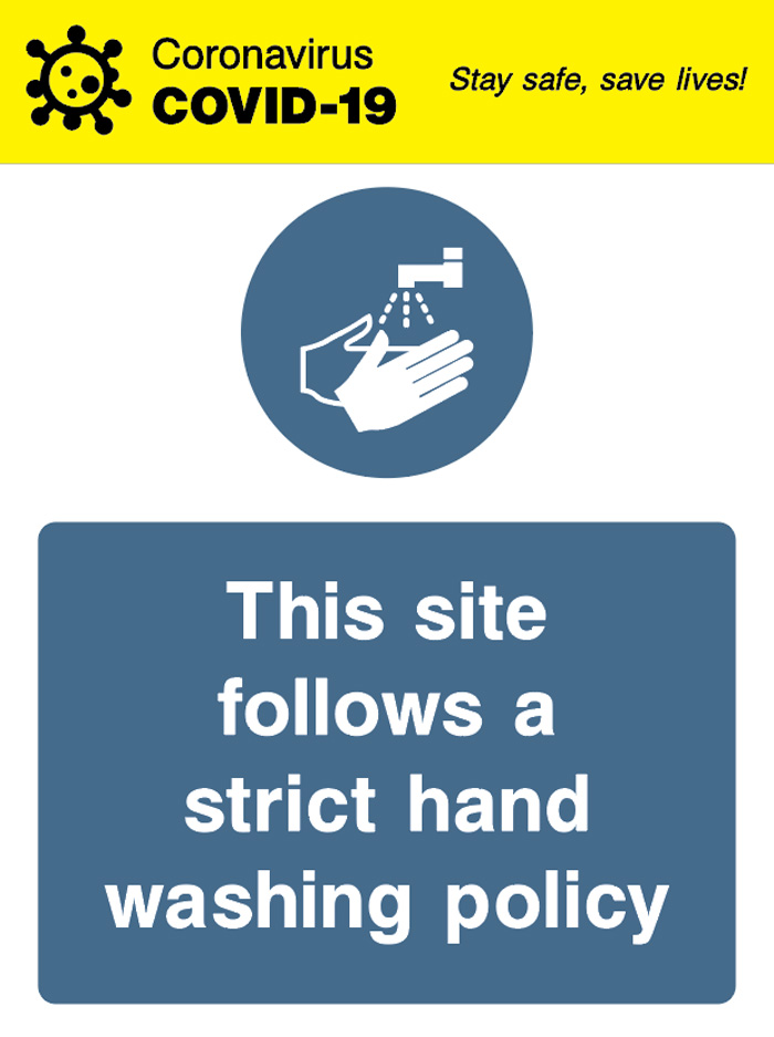 This Site Follows A Strict Hand Washing Policy - Covid 19