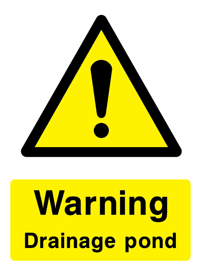 Warning - Drainage Pond