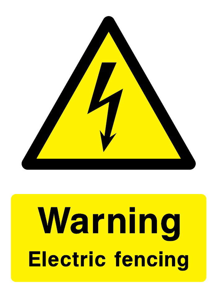 Warning - Electric Fencing