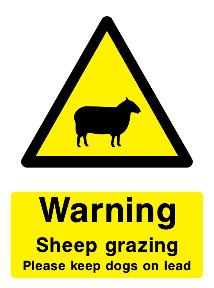 Warning - Sheep Grazing