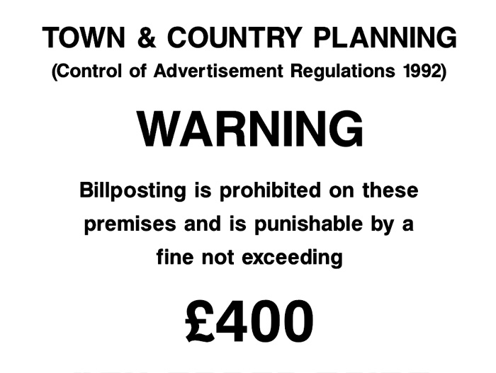 WARNING - TOWN & COUNTRY PLANNING