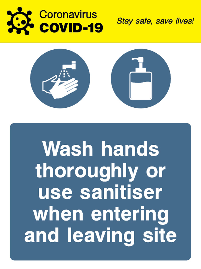 Wash Hands Thoroughly Or Use Sanitiser - Covid 19