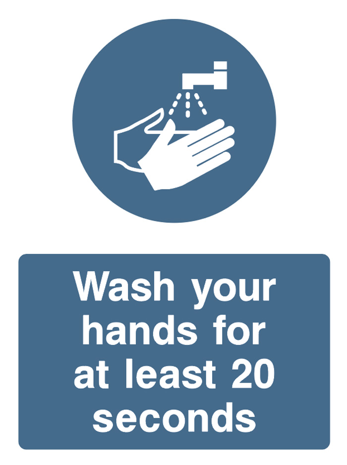 Wash Your Hands For At Least 20 Seconds