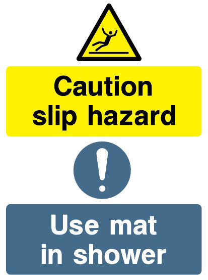 Hotel Signs - Caution Slip Hazard