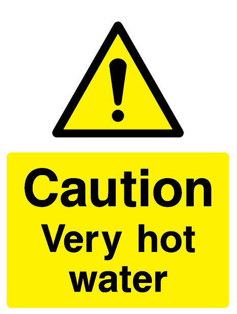 Hotel SIgns - Caution Very Hot Water