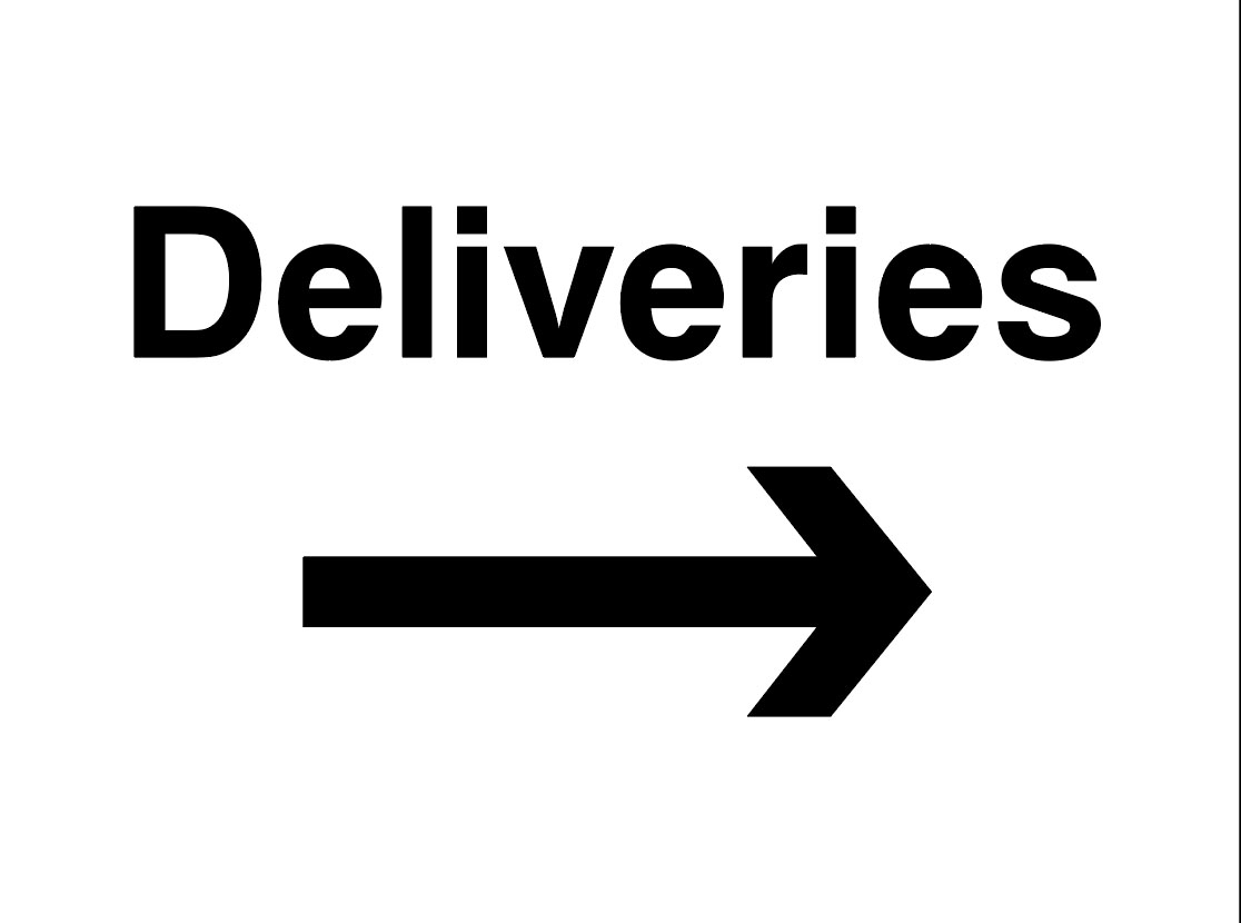 Hotel Signs - Deliveries Right