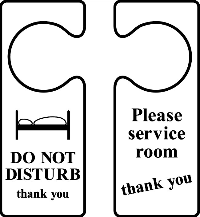 Hotel Signs - Do Not Disturb - Please Service Room