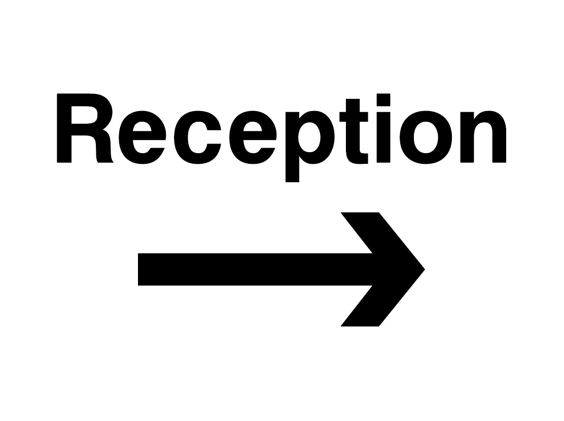 Hotel Signs - Reception Right